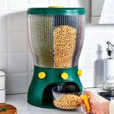 Dispensador Giratorio Para Granos Verde Oscuro 10 Litros
